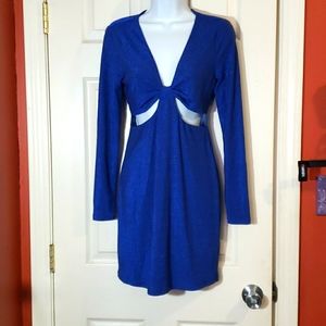 Wild Fable bodicon sparkly Blue Long Sleeve Dress
